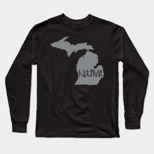 Michigan Native MI Pride Detroit Long Sleeve T-Shirt
